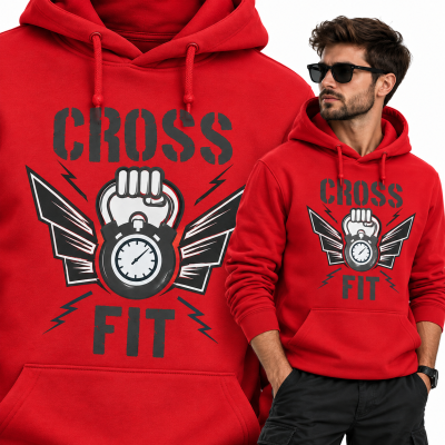 BLUZA Z KAPTUREM NA SIŁOWNIĘ  CROSS FIT 2